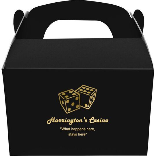Roll the Dice Gable Favor Boxes